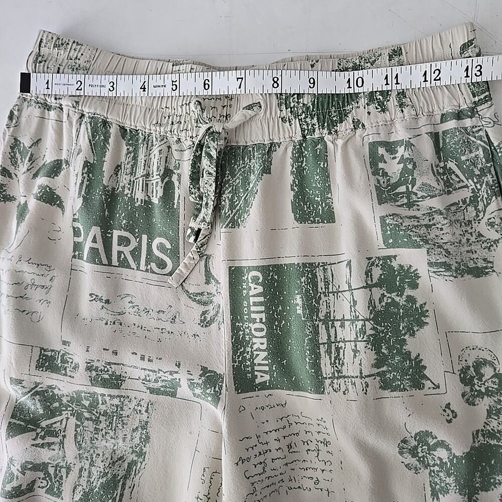 Urban Outfitters Carmen Postcard Print Pull On Pants Small Lounge Casual Leisure - Picture 5 of 8
